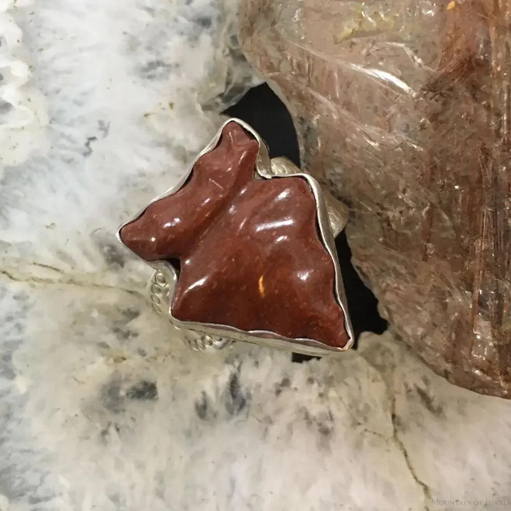 Carolyn Pollack Vintage Sterling Silver Pipestone Arrowhead Ring For Women
